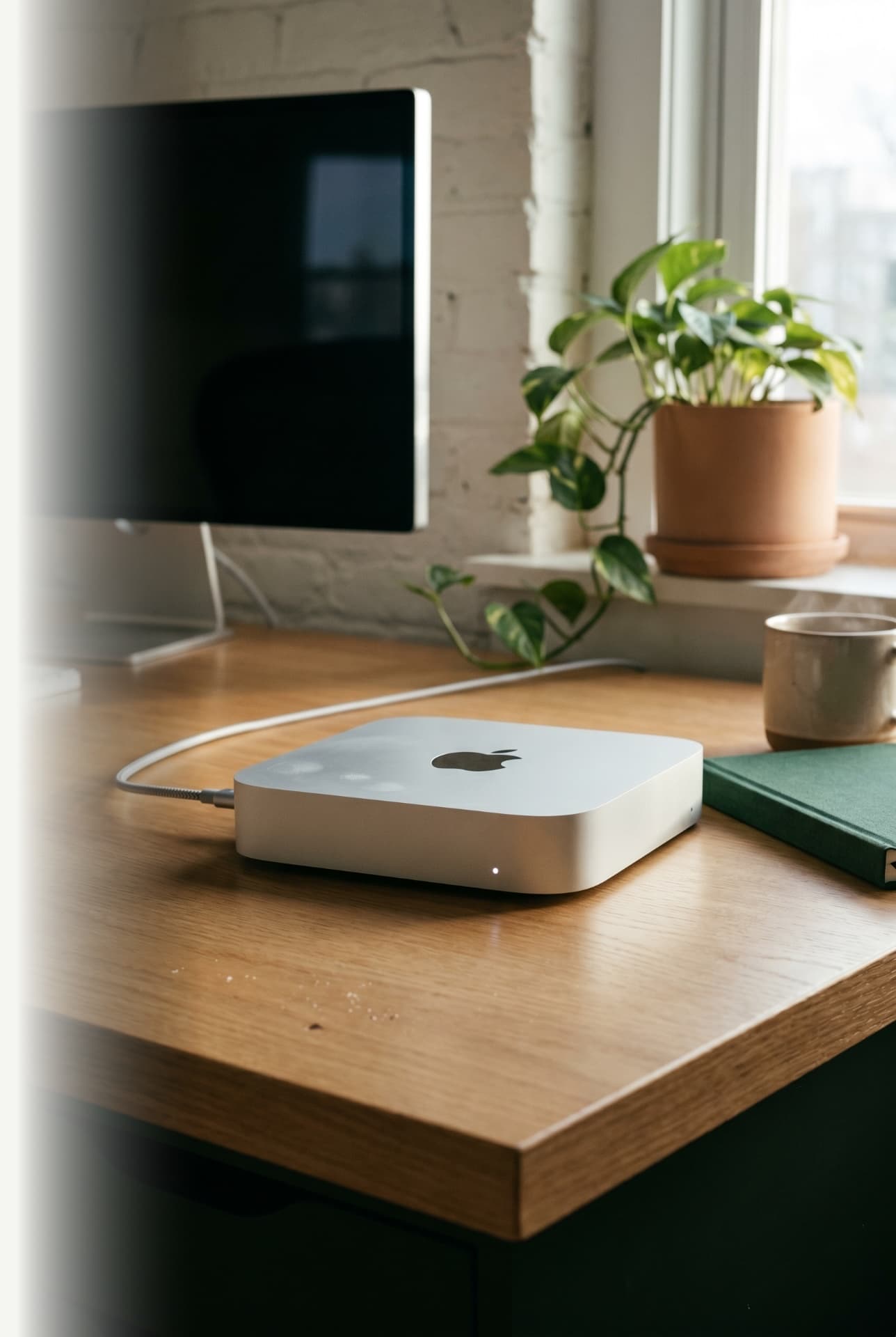 Mac mini som kjører AI-agenten lokalt på et skrivebord
