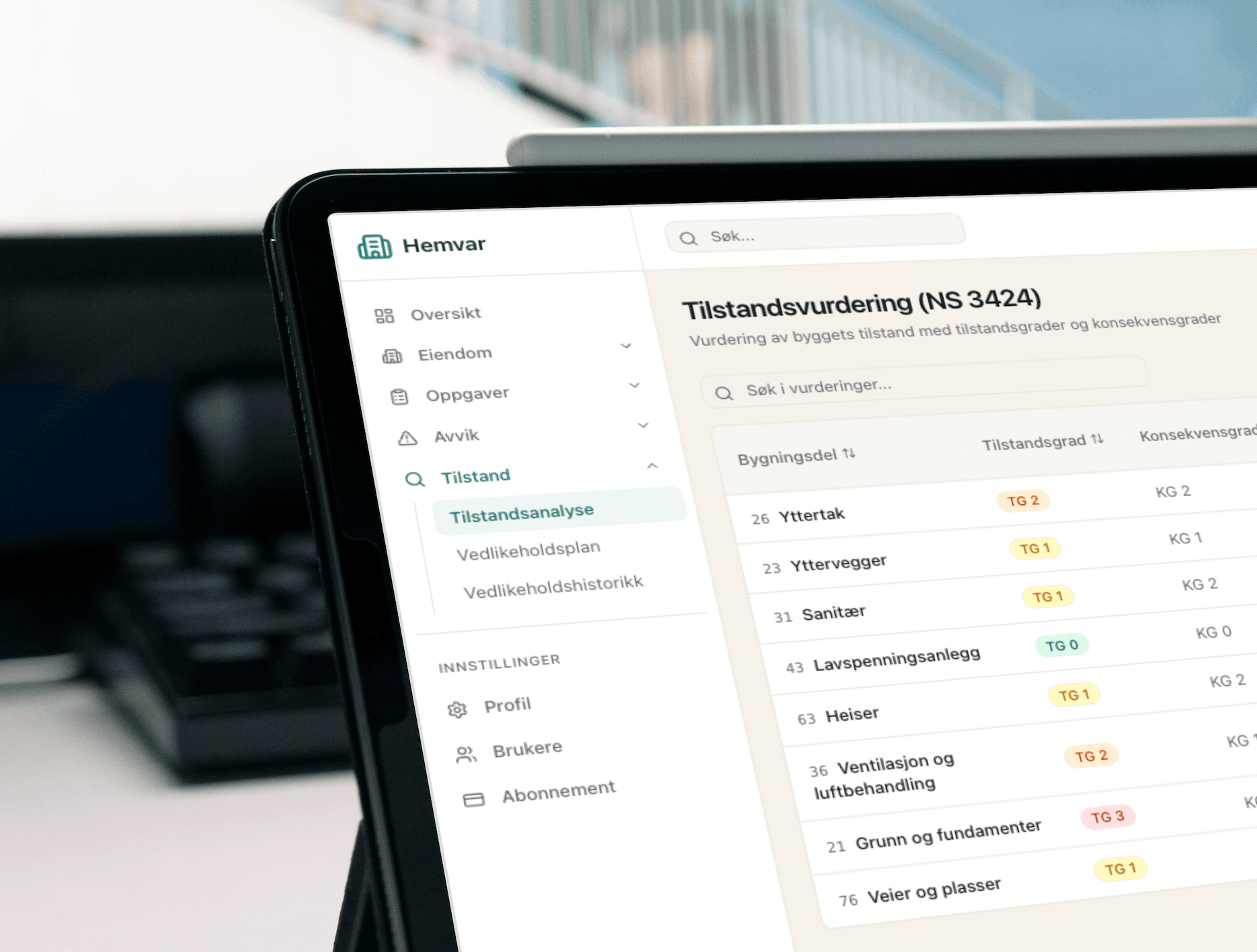Hemvar dashboard